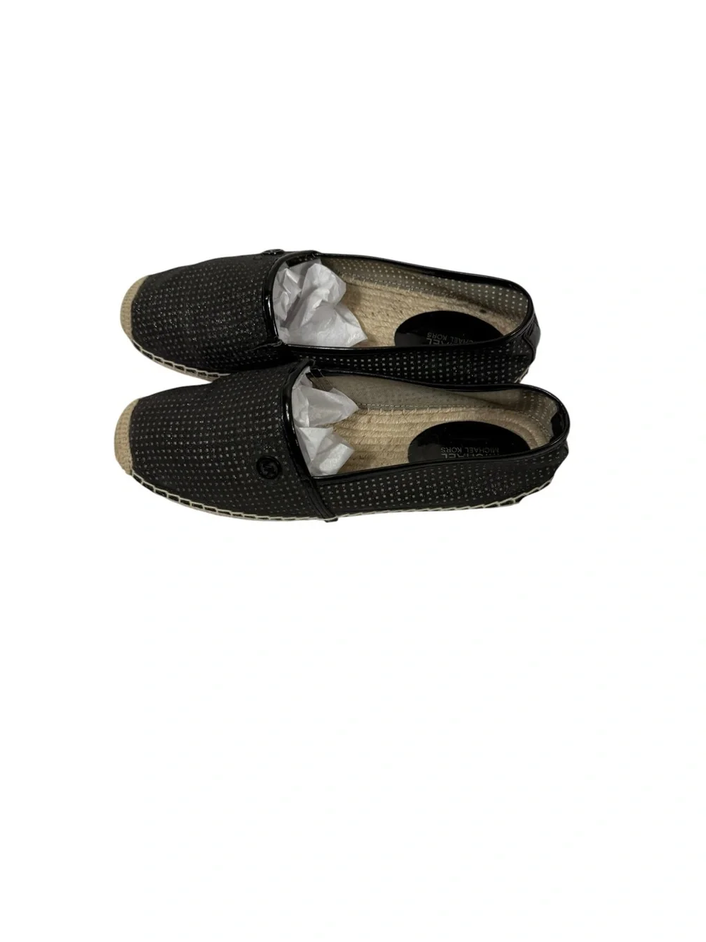 Michael Kors Kendrick Black Woven flat Espadrille Slip-Ons size 7 1/2